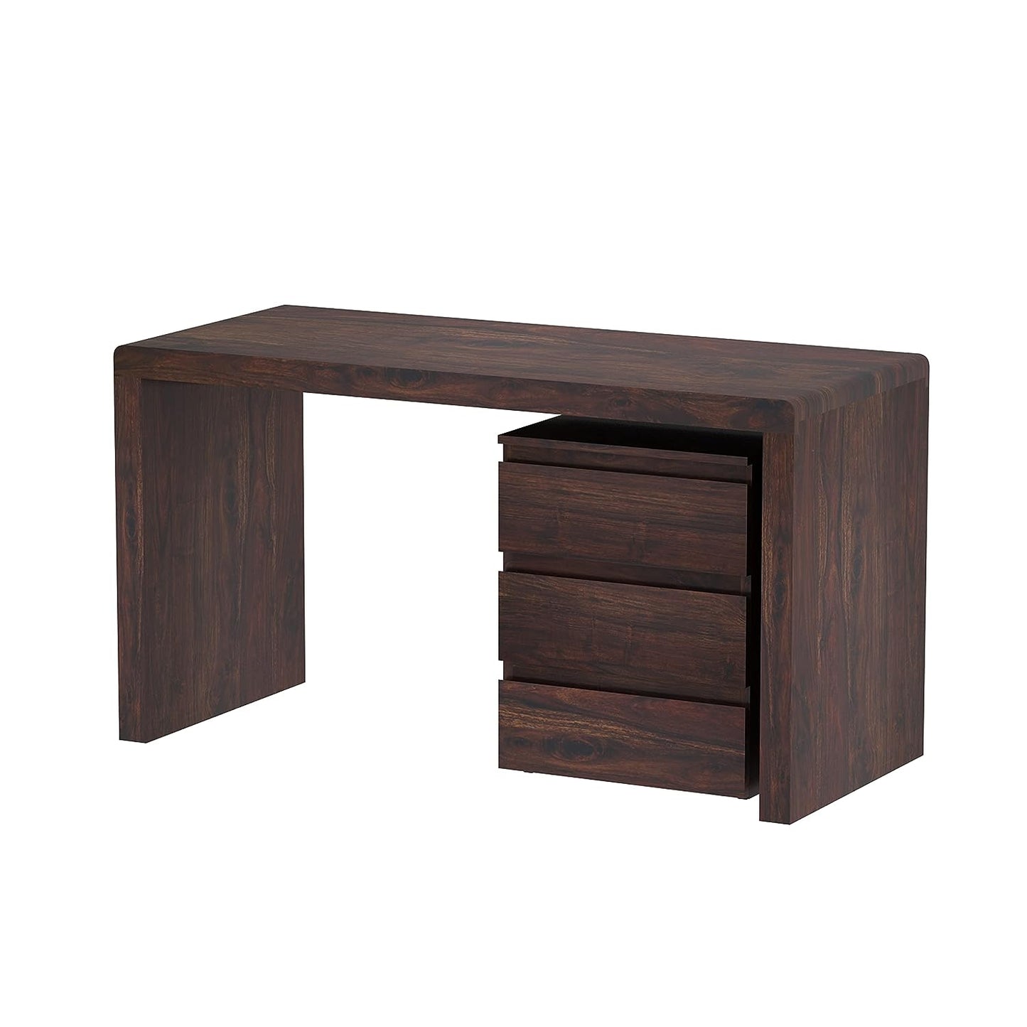 WoodMarwar Solid Sheesham Wood Study Table Workstation for Adult | Laptop Computer Desk with 3 Drawer Storage for Home & Office